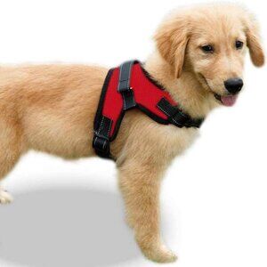 Dog Harness Small Sized Dog - All Weather Mesh overhead adjustable no pull Vest